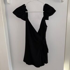 Black Wrap Halter